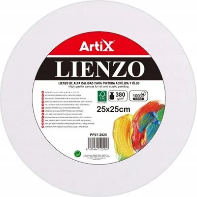 Obrázok produktu pre Podobrazie okrągłe malarskie 25 x 25 x 1.6 cm, 380 g/m²