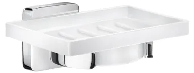 Produktbild von Smedbo ICE - Seifenschalenhalter in Chrom und Porzellan. OK342P