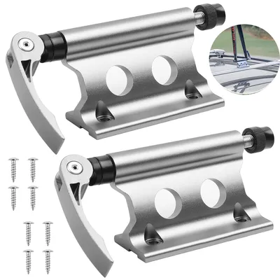 Produktbild von fahrrad-vordergabel halter – 2er-set aus aluminium, silber, mit fixierungsschlitz zur schnellen montage auf holz oder im auto