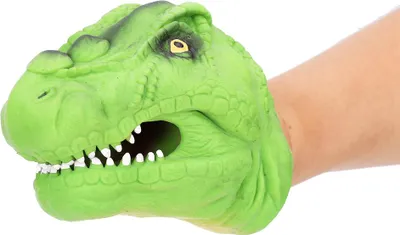 Image de Haute simulation Cartoon Dinosaure Marionnette Gants Raconter Histoire Jouet Vert
