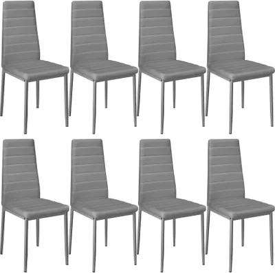 Produktbild von tectake® Set Esszimmerstuhl Thomas gepolstert mit Kunstlederbezug 45 x 48 x 98,5 cm