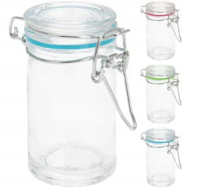Produktbild von Vorratsglas mit Clip 80 ml 4,5x8,5 cm