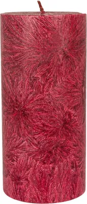 Image de Bougie ronde en stéarine - rouge foncé 64x135 mm