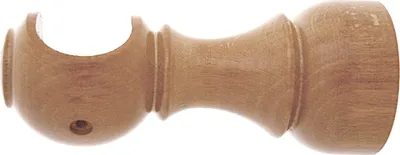 Produktbild von Glatte, offene Halterung aus Holz 28x128 mm. Pinienholzfarben