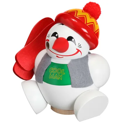 Produktbild von Kugelräucherfigur - Cool Man trägt Ski