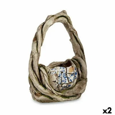 Obrázek produktu pro Dekorativní zahradní váza z polyesterové pryskyřice 17 x 44 x 34,5 cm (2 kusy)