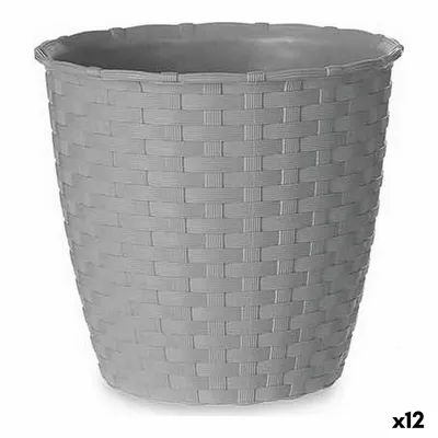 Obrázek produktu pro Stefanplast šedý plastový květináč 14 x 13 x 14 cm (12 kusů)