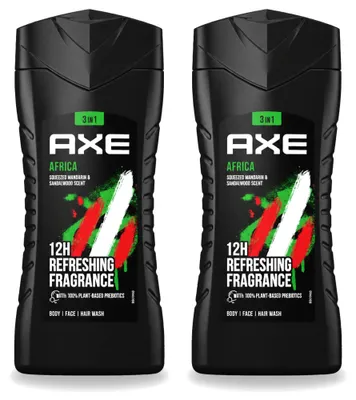 Produktbild von 2 x Axe Douchegel Africa - 250 ml - Vorteilspackung - 2 Stücke