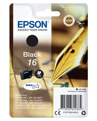 Obrázok produktu pre Epson pero a krížovka Singlepack Black 16 DURABrite Ultra Ink