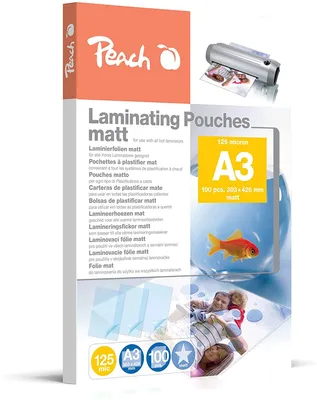 Produktbild von Peach Laminierfolien A3, 125 mic, matt, S-PP525-15, 100 Stk.