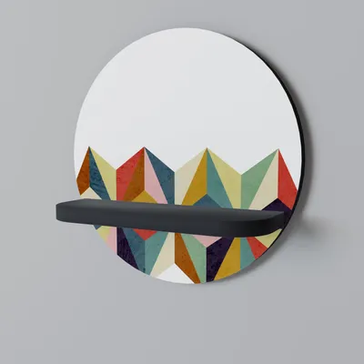 Produktbild von TESSELATE TREASURES Rundes Regal Schwarz