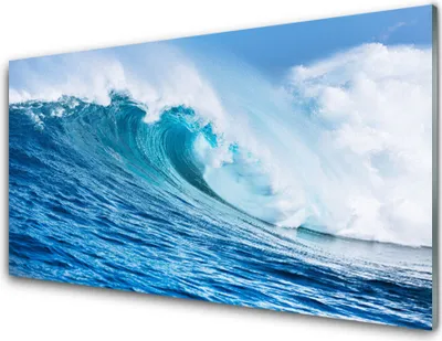 Produktbild von Acrylglasbilder 100x50 Wandbild Druck Welle Natur