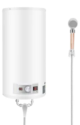 Image de Chauffe-eau électrique de 80 litres - 2000 W - Émail blanc - Avec écran LED