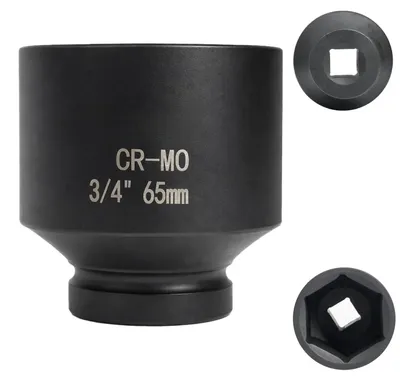 Obrázek produktu pro Nárazový klíč 65 mm - 3/4 palce - 6-hranný - chrom-molybdenová ocel