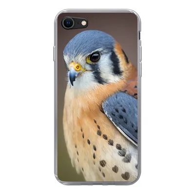 Produktbild von MuchoWow® Handyhülle Schutzhülle Hülle für iPhone 8 Vogel - Makro - Blau Silikon Softcase Handy Hülle - Schutzhaube