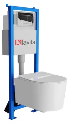 Produktbild von LAVITA WC-Set LOSO LAV 101 LAV 200.1.2 spülrandlos Chrom