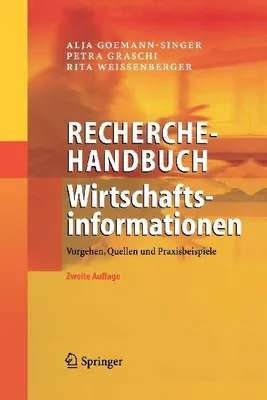 Produktbild von Recherchehandbuch Wirtschaftsinformationen