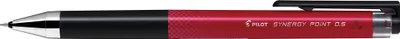 Close-up of a red and black pen.