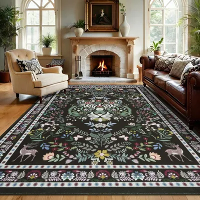 Obrázok produktu pre Vintage koberec, 160x230 cm, umývateľný, protišmykový, vhodný do spálne