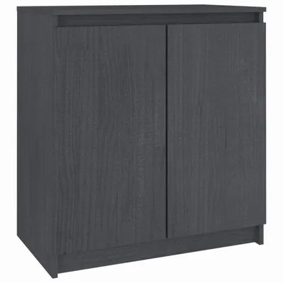 Produktbild von Beistellschrank Grau 60x36x65 cm Massivholz Kiefer