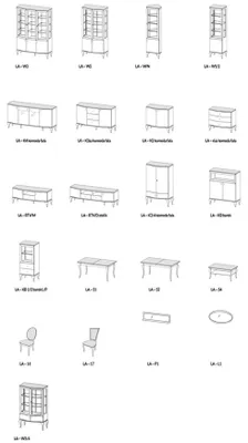 Produktbild von Klassischer Esstisch Tisch Holz Esszimmer Garnitur 4x Stuhl Set Stühle 5 tlg.Set