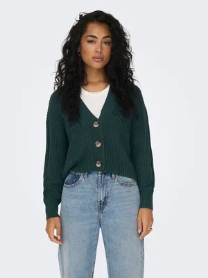 Produktbild von ONLY Kurze Strickjacke Langarm V-Ausschnitt Knitted Cardigan ONLCAROL Größe: S