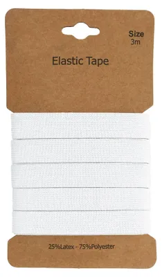 Produktbild von Gummiband 3m x 10mm Gummilitze Gummi elastisches Band Flachgummi Farbwahl