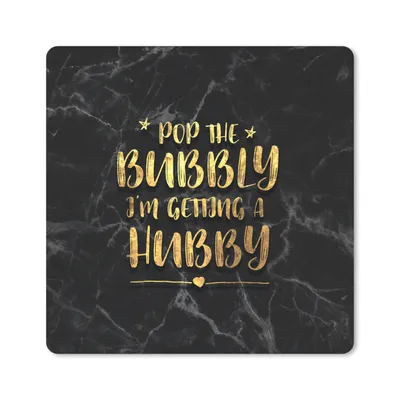 Produktbild von MuchoWow® Mauspad Mousepad Zitate - Braut zu sein - Gold - Marmor 20x20 cm - Mousepads - Maus Mat - Pad - Mausunterlage - Desk Mat - Bureauartikeln