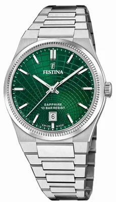 Produktbild von Festina Armbanduhr Date Rivé Swiss Made Green