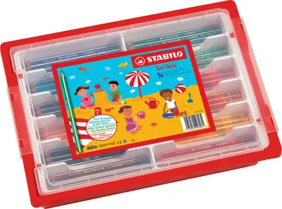 Produktbild von Trio Farbstift 96er Box Box 96 Stück/12 Farben Packung mit 3 Stück