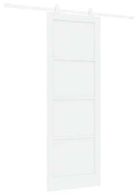 Image de vidaXL Porte coulissante blanche 83 x 232 cm Bois de pin massif