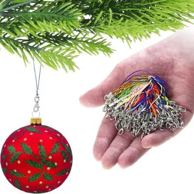 Produktbild von Hakenanhänger für Christbaumkugeln, Ornamente, Dekorationen, Weihnachtsdekorationen, 100 Stück.