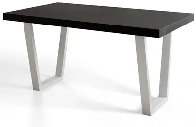 Immagine prodotto di Tavolo da Pranzo 160x260 cm, Tavolo Allungabile, per Cucina e Sala da Pranzo, Gambe in Metallo Stabili, Collezione Loft Trapez, Nero