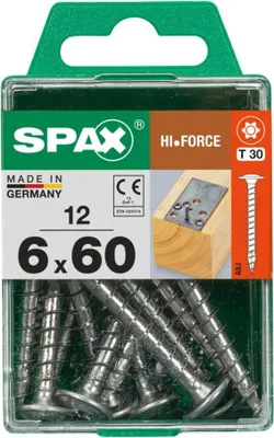 Produktbild von Spax Holzbauschrauben 6.0 x 60 mm TX 30 - 12 Stk.