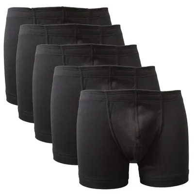Produktbild von HERMKO 3901 5er Pack Herren Pant aus 100% Baumwolle mit elastischem Börtchen, Größe:D 5 = EU M, Farbe:schwarz