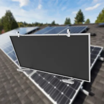 Produktbild von Für 2 Solarmodule Premium Montageset Balkongelände Balkonkraftwerk Halterung Aufständerung Balkon Geländer eckig