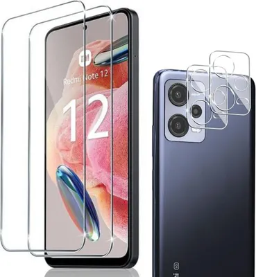Produktbild von 2X Schutzglas für Xiaomi Redmi Note 12 5G Panzerfolie Display Kamera Full 9H Schutz