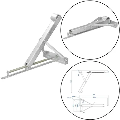 Produktbild von 1 x Wohnwagen Stütze 450kg 663x278 Höhe 512mm Kurbelstütze auch für Anhänger
