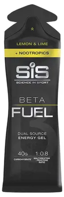 Produktbild von SiS Energy Gel Beta Fuel +Nootropika, Zitrone & Limette