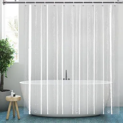 Obrázek produktu pro Průhledná sprchová záclona z PEVA, voděodolná, 200 x 200 cm