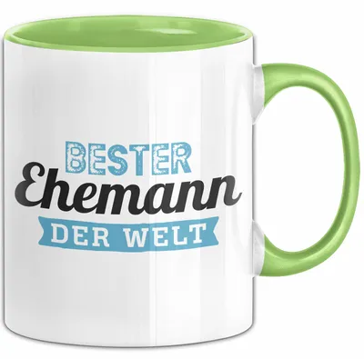 Produktbild von Bester Ehemann Der Welt Tasse Geschenk Becher Jahrestag (Grün)