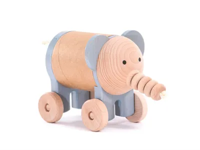 Produktbild von Bajo Holz Spardose - Fahrender Elefant für Kinder