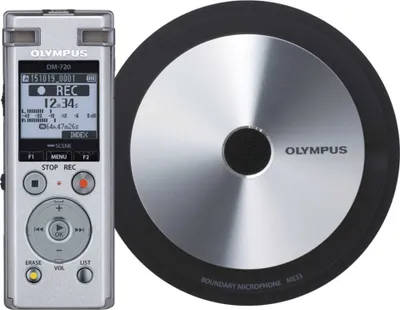 Zdjęcie produktu dla Olympus DM-720 - dyktafon - 4 GB - srebrny - z mikrofonem Olympus ME-33