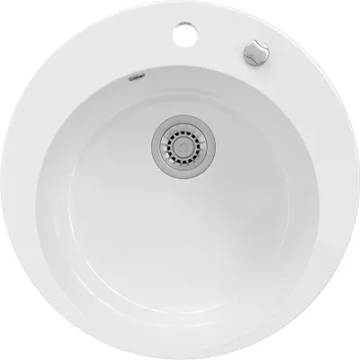 Zdjęcie produktu dla Zlewozmywak kuchenny Bergström Valencia Biały 50.5 x 50.5 cm Okrągły, Model 30750