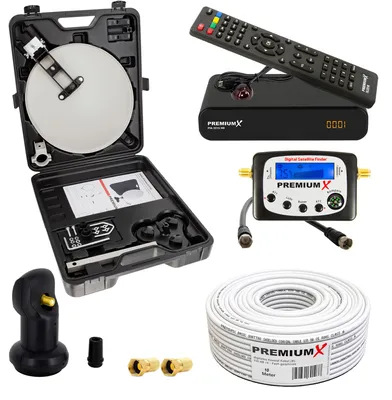 Produktbild von PremiumX Camping SAT Anlage Receiver Sat-Finder LNB 10m Kabel im Koffer