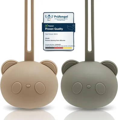 Produktbild von Silikon Schnullerhalter, BPA-frei, 2 Stück, Hygienische Schnullerbox, Wasserfeste Schnullerhülle, für Babys
