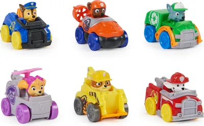 Produktbild von PAW Patrol - Fahrzeug Set Pup Squad Racers, 6-teiliges Geschenkset, Mini-Flitzer im Hosentaschen-Format 6 cm, für Kinder ab 3 Jahren, Fahrzeug-Set, PAW Patrol, 3 Jahr(e), Kunststoff, Mehrfarbig