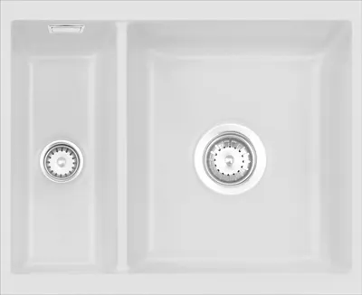 Produktbild von Unterbauspüle KeraDomo MERA 60 U/g in SATIN mit Handbetätigung
