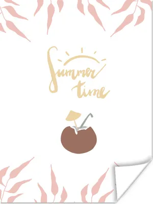 Produktbild von MuchoWow® Poster Sommer - Zitat - Cocktail 90x120 cm - Wohnzimmer