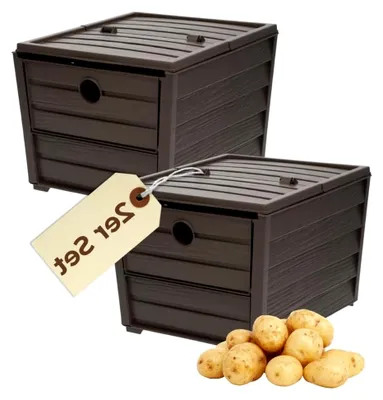 Produktbild von 2er Set Kartoffelkisten für die Aufbewahrung von Obst und Gemüse